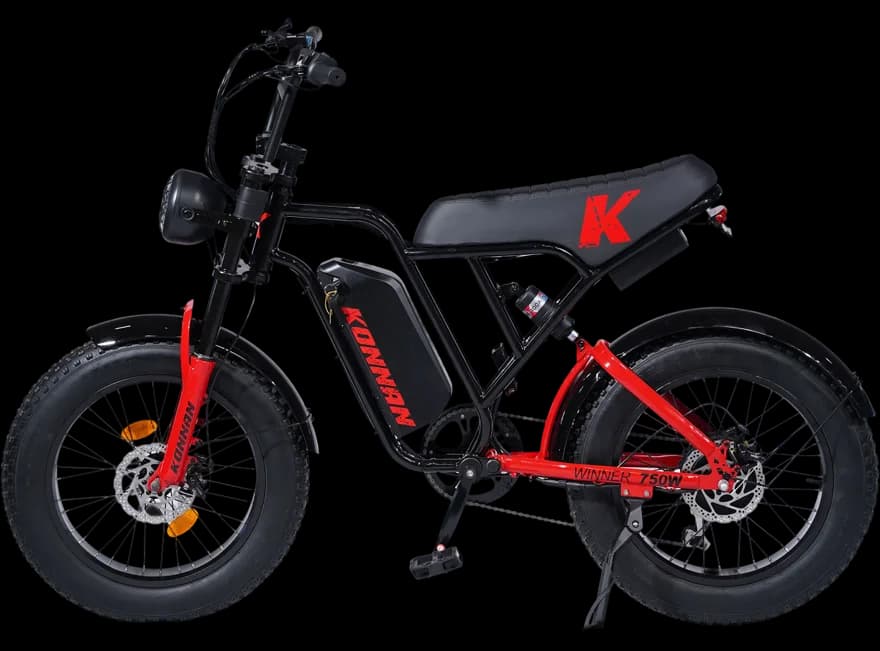Bicicleta elétrica Winner Preto / Vermelho