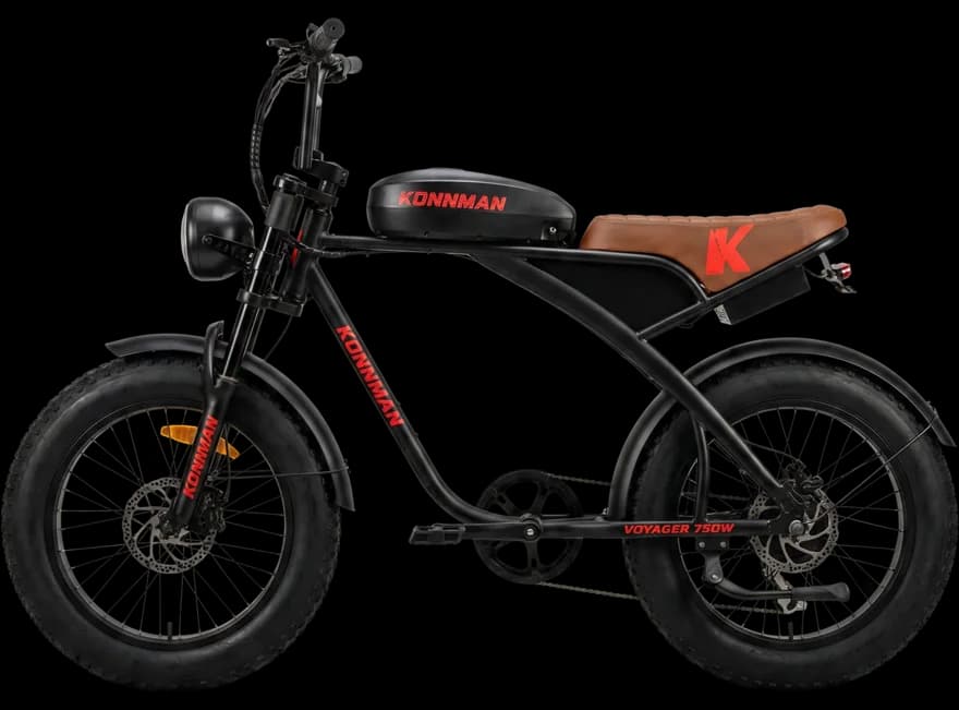 Bicicleta elétrica Voyager Preto / Vermelho