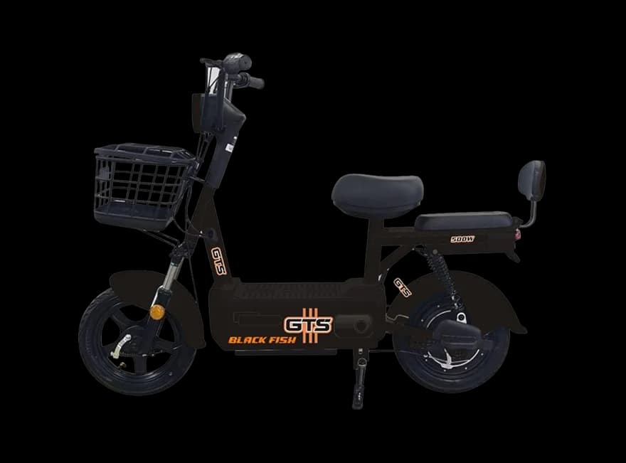 Bicicleta elétrica Black Fish Preto